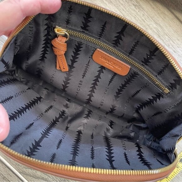 Thacker New York Leather Zip Clutch Bag - Picture 3 of 6